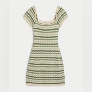 Hollister Short-Sleeve Crochet Mini Dress